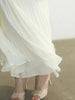 Waltz Flowy A-line Pleated Skirt for Hips Coverage and Effect Ethereal and Elegant Maxi