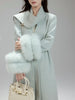 Snow Country's It Girl: Superbly recommended mid-length coat serene sky blue crafted from premium Australian wool. Exudes an air of noble elegance and