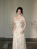 Antique Garden Elegant Retro Floral Flower Print French Dress 2