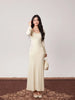 Waist Floral Fish Tail Knitted Hand-Painted Print Elegant Versatile Soft Inner Dress Gown