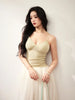 Adjustable Shoulder Straps Built-in Bra Lace Trimmed Top Vest