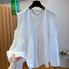 Plus Size Summer Design Sleeveless Relaxed Fit Shirt Fits 331 lb