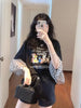 Plus Size Women's Summer Fashionable New-Style Lace Patchwork Short-Sleeve Relaxed Fit T-Shirt Fits 331 lb