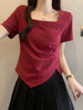 Plus Size Women's Summer Casual Short-Sleeve T-Shirt Fits 88-331 lb
