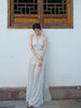 Polka Dot Roman Holiday French Halter Neck Dot Long Dress