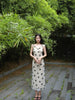 Mi Wan Feng Gu Qian a soft and elegant new Chinese-style retro V-neck slim-fit slip dress