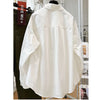 Plus Size Women's Embroidered Long-Sleeve Relaxed Fit Shirt Fits 331 lb