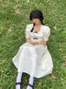 Chinese Style Set with Frog Buttons New Texture White Elegant Retro Dress Not Restocked After Sold Out
