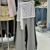 Plus Size Women's Spring Summer Casual Lace Design Patchwork Pants Fits 331 lb