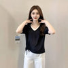 Plus Size Women's Summer Design Short-Sleeve T-Shirt Fits 265 lb