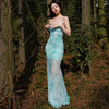 Yunxiao Fuguang Skirt Summer Mint Green Island Resort Style Mermaid Fit Halter Dress