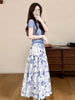 Plus Size Women's Summer New-Style Floral Short-Sleeve Two-Piece Set Fits 331 lb