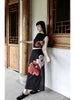 National Style Peony Skirt Retro Plant Series New Chinese Original Sleeveless Set Top + Dress