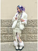 Flutter Dress Irregular Cut Deconstructed Vintage Cotton Frayed Stripe Beige Patchwork Skirt
