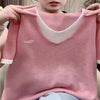 Plus Size Women's Summer Casual Knitted Relaxed Fit Sweater Fits 88-331 lb