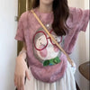 Plus Size Women's Summer Design Printed Short-Sleeve Relaxed Fit T-Shirt