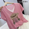 Plus Size Women's Summer New-Style Knitted Short-Sleeve Relaxed Fit Sweater Fits 331 lb