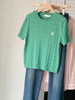 Plus Size Women's Summer New-Style Knitted Short-Sleeve Sweater Fits 331 lb