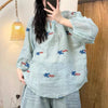 Plus Size Summer Casual Embroidered Shirt Fits 331 lb