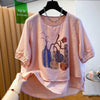 Plus Size Women's Summer New-Style Casual Floral Printed Short-Sleeve Relaxed Fit T-Shirt Fits 331 lb