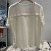Plus Size Summer New-Style Lace Design Patchwork Short-Sleeve Relaxed Fit T-Shirt Fits 220-331 lb