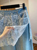 Plus Size Women's Summer New-Style Casual Lace Patchwork Relaxed Fit Pants Fits 99-331 lb
