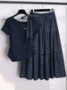 Plus Size Summer Fashionable New-Style Bow Two-Piece Set Fits 331 lb
