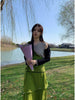 Woven Dress Retro Irregular Original Deconstructed Handmade Contrast Color Knit Sweater Overlay Skirt