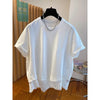 Plus Size Women's Summer New-Style Casual Lace Patchwork Short-Sleeve Relaxed Fit T-Shirt Fits 331 lb