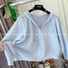 Plus Size Women's Summer Knitted Relaxed Fit Cardigan Fits 88-331 lb