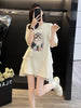Plus Size Women's Summer Casual Patchwork Mesh Relaxed Fit Dress Fits 331 lb
