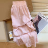 Plus Size Women's Summer New-Style Casual Embroidered Relaxed Fit Pants Fits 331 lb