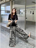 Plus Size Women's New-Style Printed Two-Piece Set Fits 331 lb