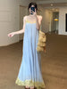 Plus Size Women's Summer French-Style Elegant Floral Chiffon Camisole Dress Fits 331 lb
