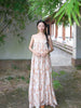 Jinyue Youxian Qun Floral Print Swing Dress Holiday Style Oil Painting Cami Sleeveless Maxi