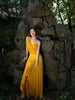 Orange Dusk Cloud Skirt Lazy Vacation Mesh Asymmetrical Shoulder Retro Irregular Patchwork Dress
