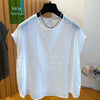 Plus Size Women's Summer Casual Sleeveless Relaxed Fit Shirt Fits 331 lb