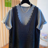 Plus Size Women's Summer Casual Lace Patchwork Short-Sleeve T-Shirt Fits 331 lb