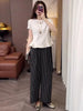 Plus Size Women's Fashionable New-Style Short-Sleeve Two-Piece Set Fits 331 lb