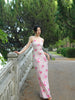 Wanxiang Huayu Skirt Spring Garden Light Pink Mesh New Chinese Style Halter Dress