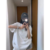 Plus Size Women's Summer Casual Embroidered Short-Sleeve Relaxed Fit Sweatshirt Fits 331 lb
