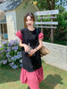 Plus Size Women's Summer French-Style New-Style Patchwork Short-Sleeve Relaxed Fit Dress Fits 331 lb