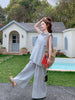 Plus Size Women's Summer New-Style Casual Sleeveless Two-Piece Set Fits 331 lb