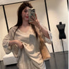 Plus Size Women's Summer New-Style Casual Short-Sleeve Relaxed Fit Two-Piece Set Fits 331 lb
