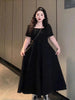 Plus Size Summer French-Style Dress Fits 265 lb
