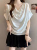 Plus Size Women's Summer Design Short-Sleeve Relaxed Fit T-Shirt Fits 265 lb