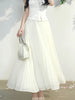 Waltz Flowy A-line Pleated Skirt for Hips Coverage and Effect Ethereal and Elegant Maxi