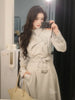 Yuppie Private Styleã Soft and Cozy Chic Retro-Style Double-Breasted Mid-Length Coat