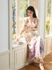 Sexy little woman iris retro charm purple printed dress