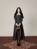 Piano Lesson French Doll Collar Waist-Hugging Mid-Length British Style Dress for Women Autumn